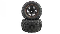  012-16300D Band met velg set 2 stuks Truggy Hyper Go orange